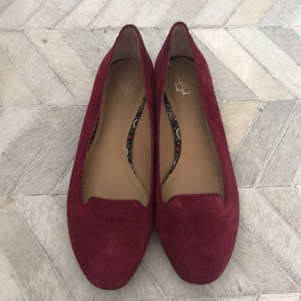 Wine red flats